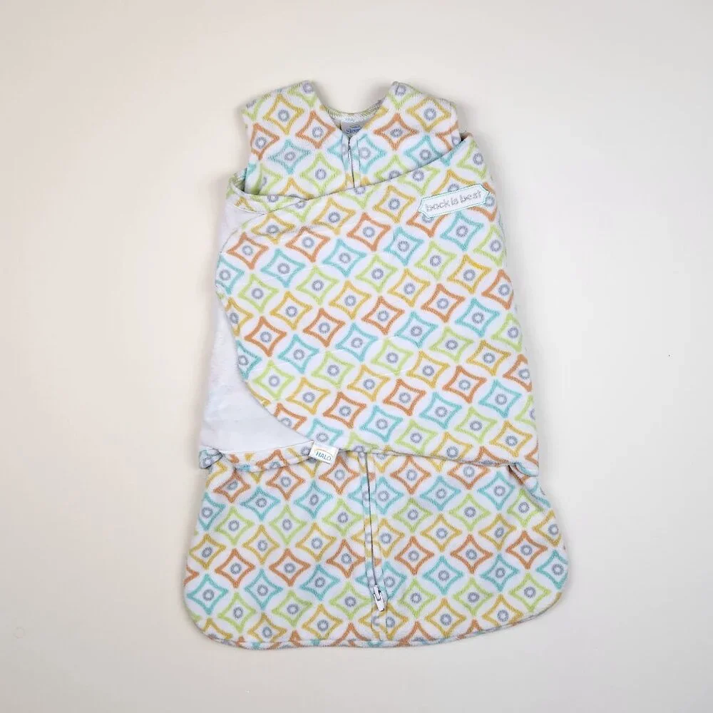 Halo SleepSack Multi Way Fleece Swaddle sz Newborn 0-3 months